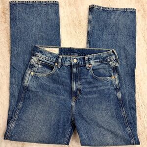 👖 GAP Vintage High Rise Flare Jeans Size 6R | Distressed Knee Retro Denim